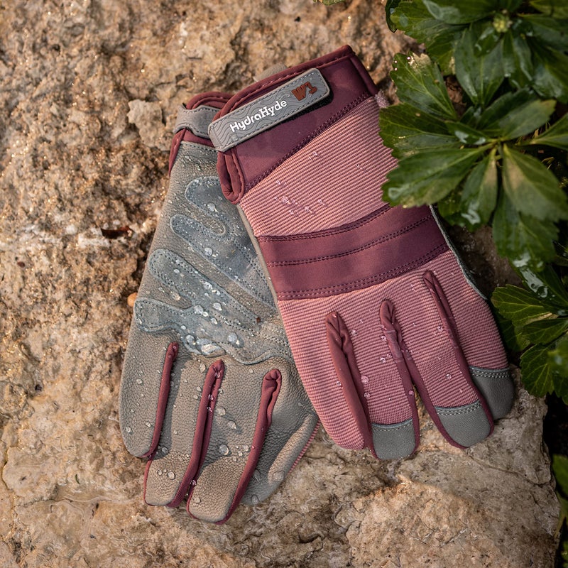 Wells Lamont Women's HydraHyde Water-Resistant Leather Palm Hybrid Work Gardening Gloves, Medium (7873M) - Image 2